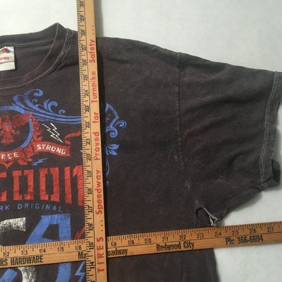 vintage T-Shirt truth live free Freedom Defender USA Mens 2xl fruit of the loom - Picture 2 of 10